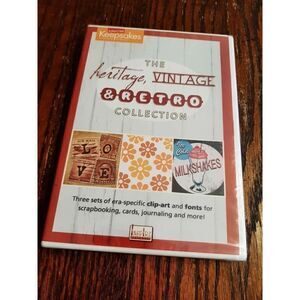 New Creating Keepsakes Heritage Vintage Retro Collection Font Clip Art Software
